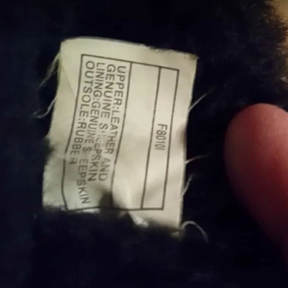 UGG Black Bellevue Fur Shearling Fold Over Boots US Sz 7